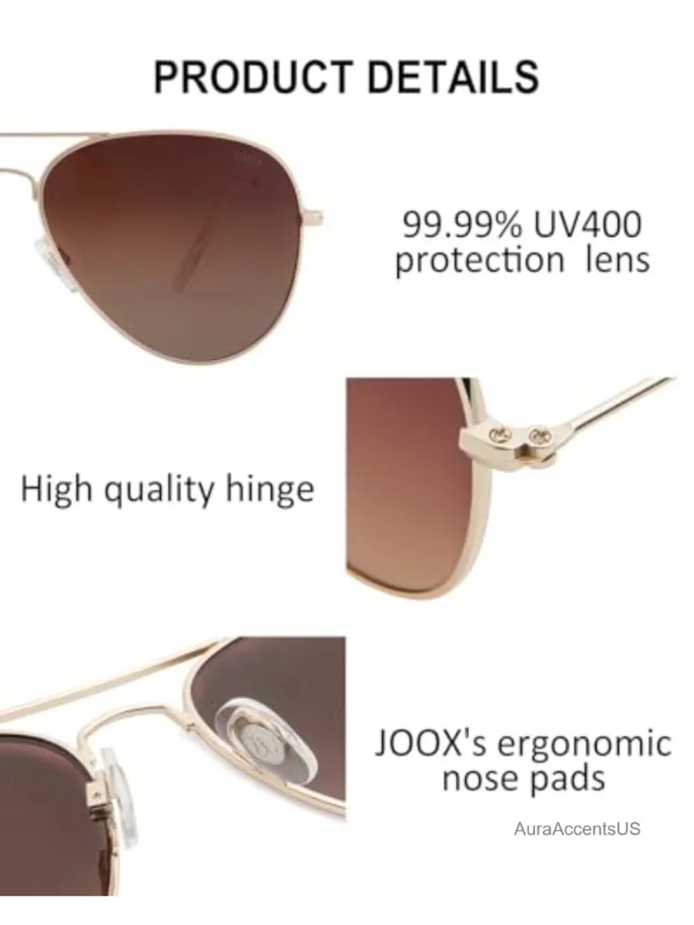 Polarized Aviator Sunglasses UV Protection Full Frame Classic Driving